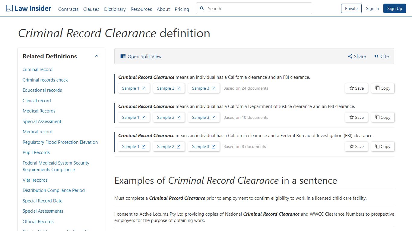 Criminal Record Clearance Definition | Law Insider